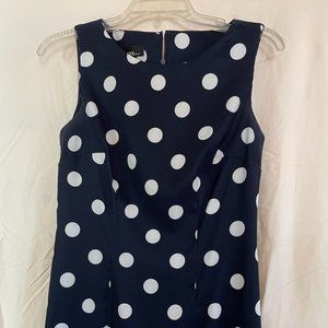 Navy and White Polka Dots
